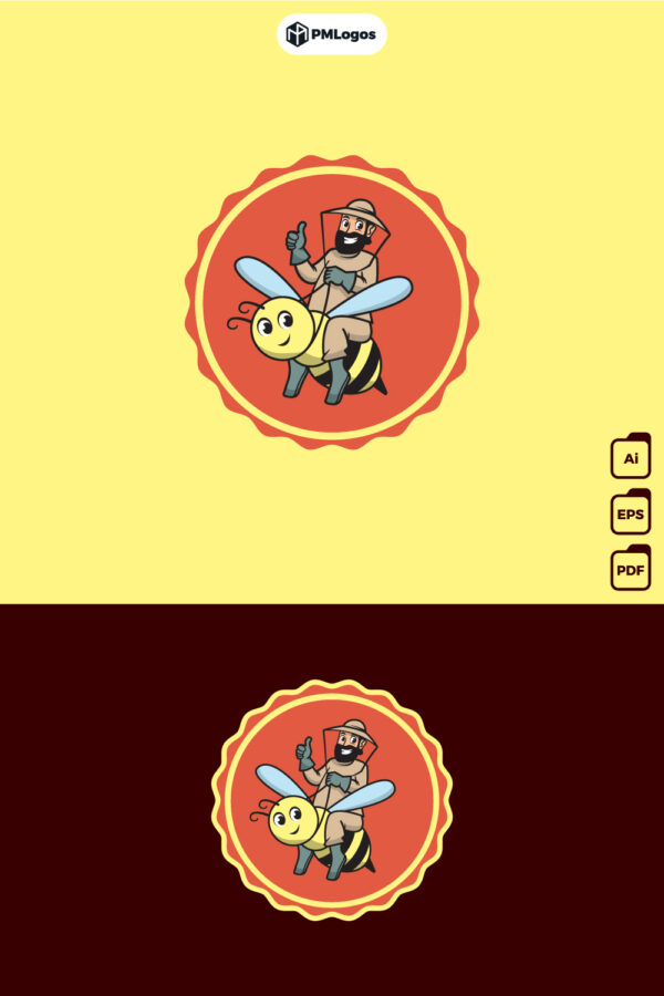 Beekeeper Vector Logo Design Template