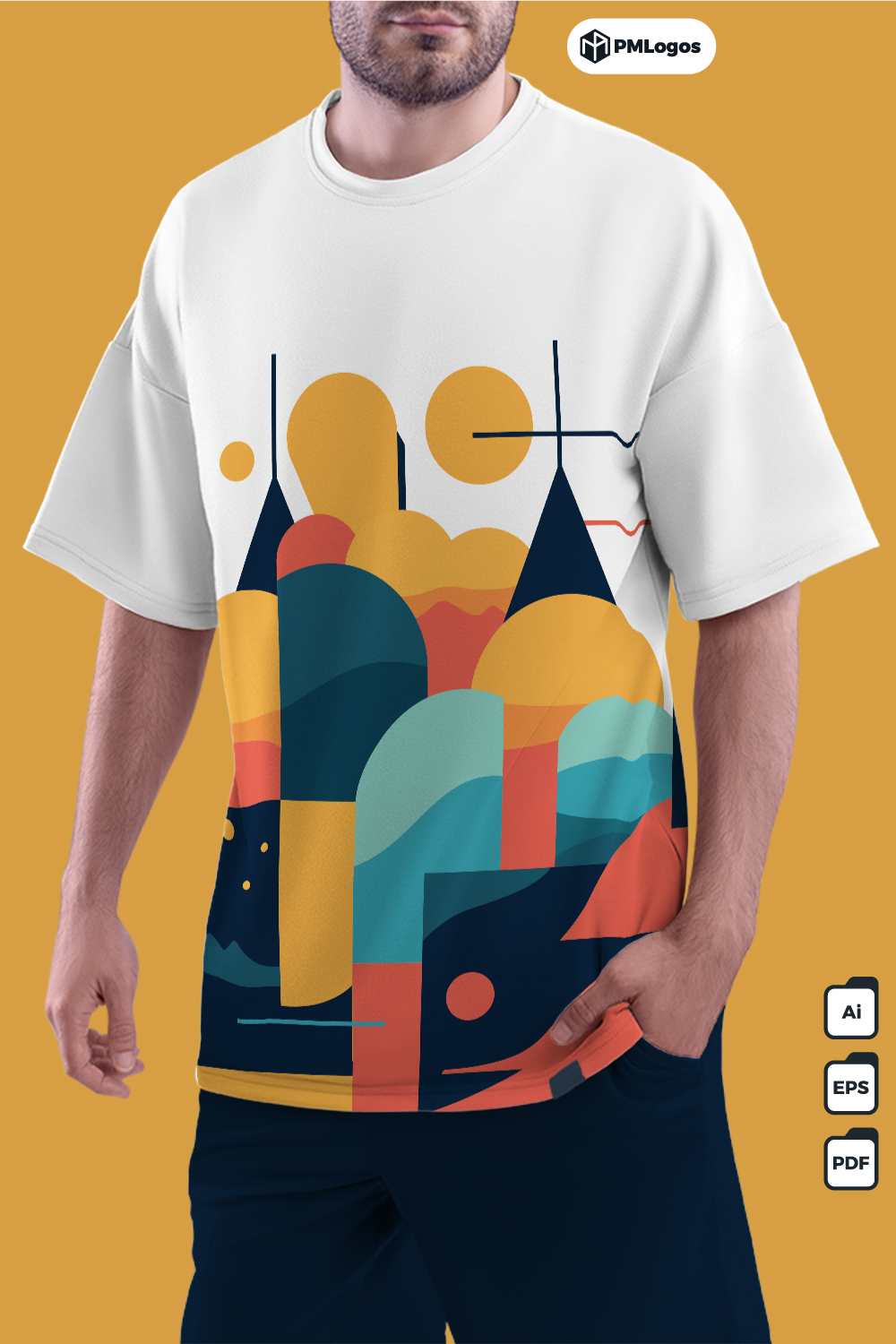 Abstract Vector T-shirt Print Design - PMLogos